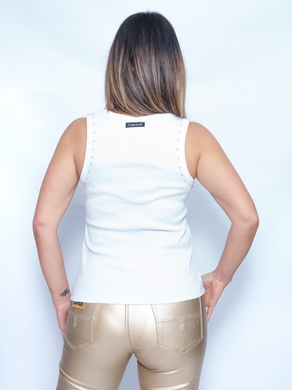 Camiseta "LOLA BASIC" white/gold