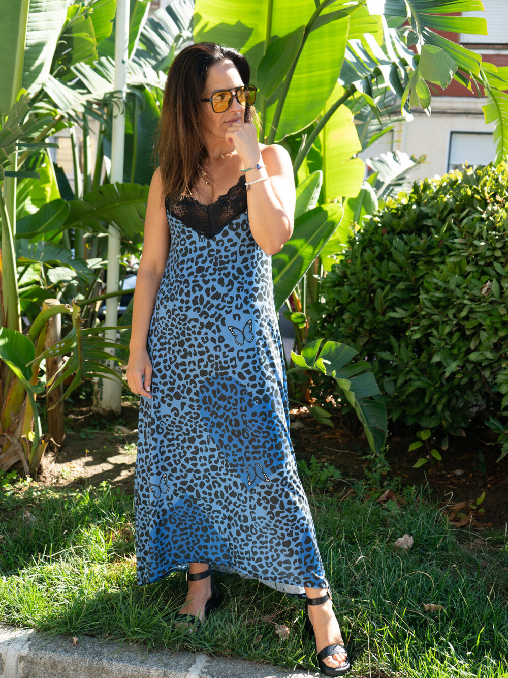 Vestido lencero "Print Blue"