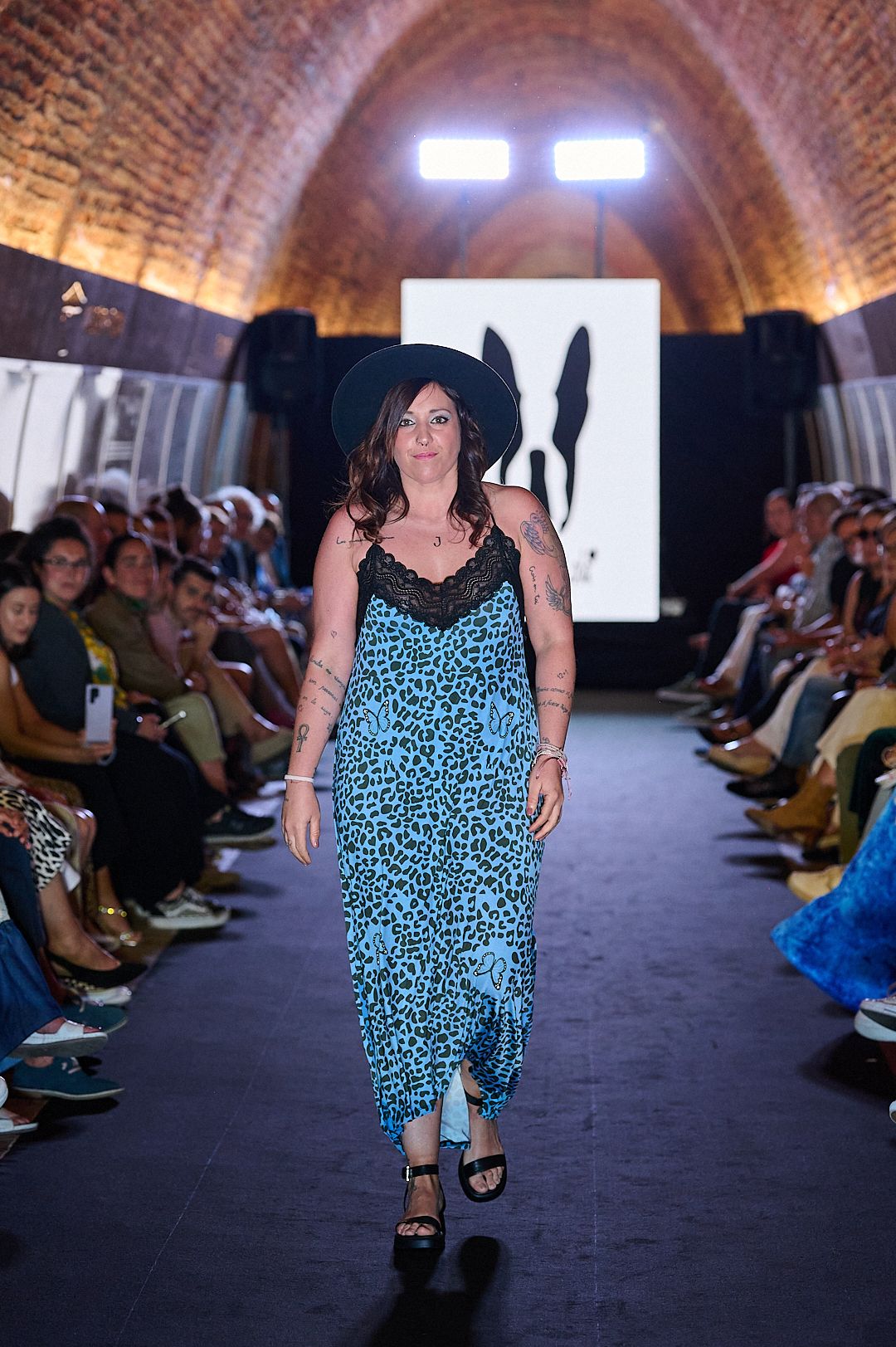 vestido print blue