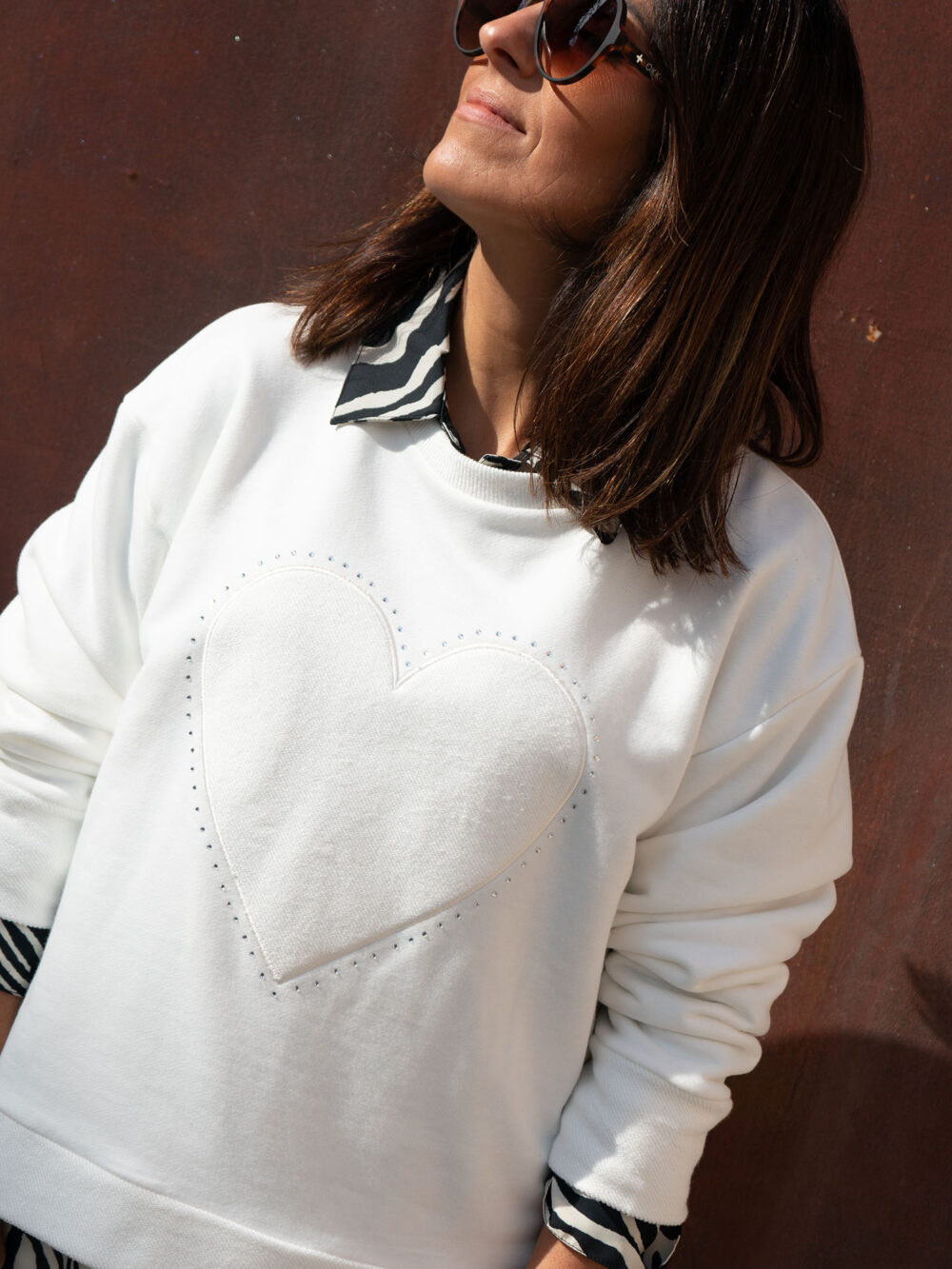 Sudadera "Corazón Strass"