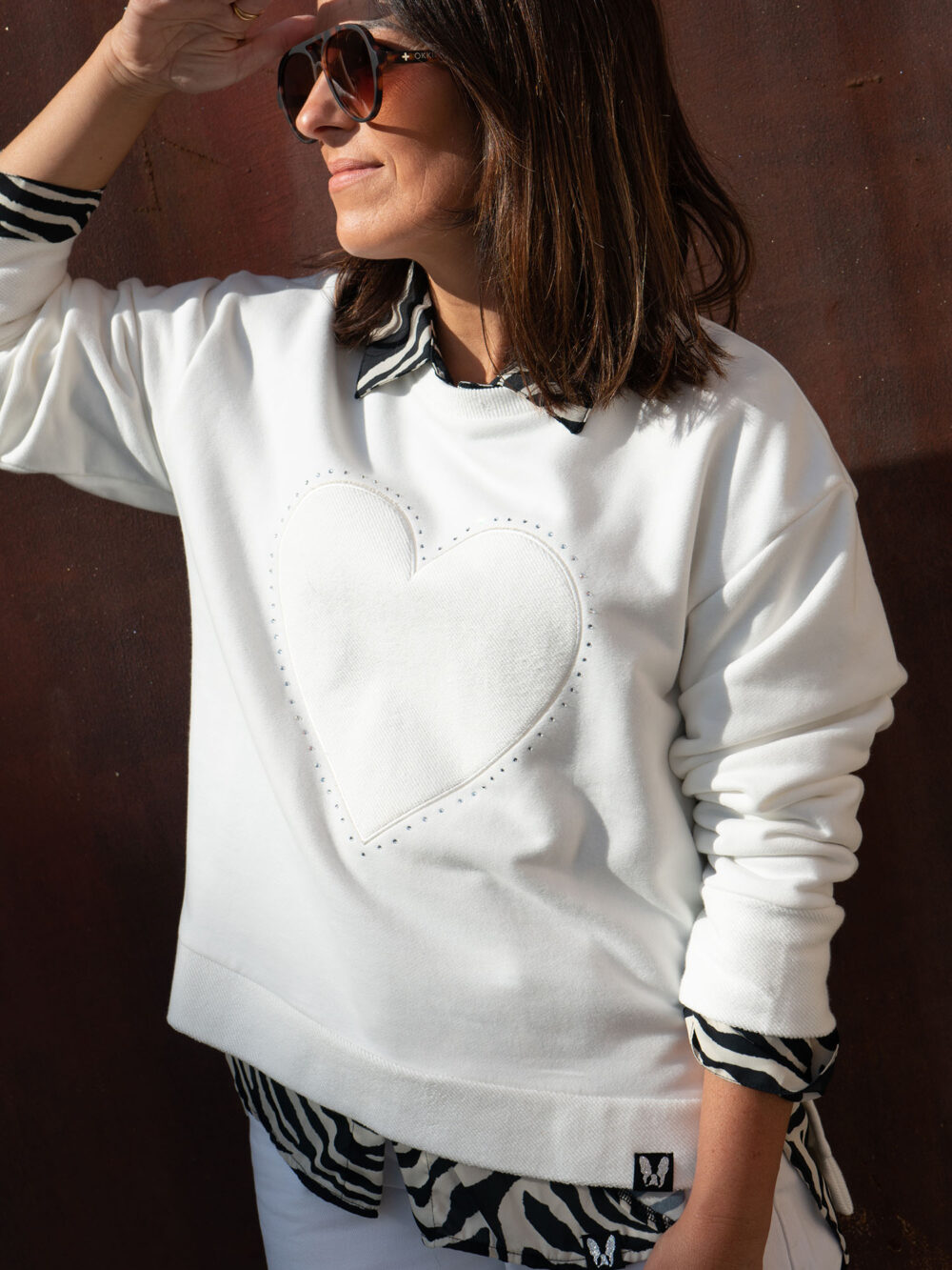 Sudadera "Corazón Strass"