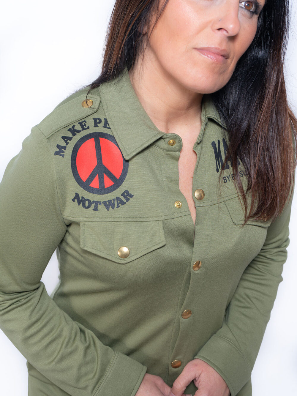 Vestido camisero " Not War"