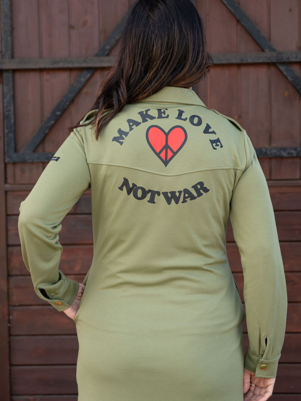Vestido camisero " Not War"