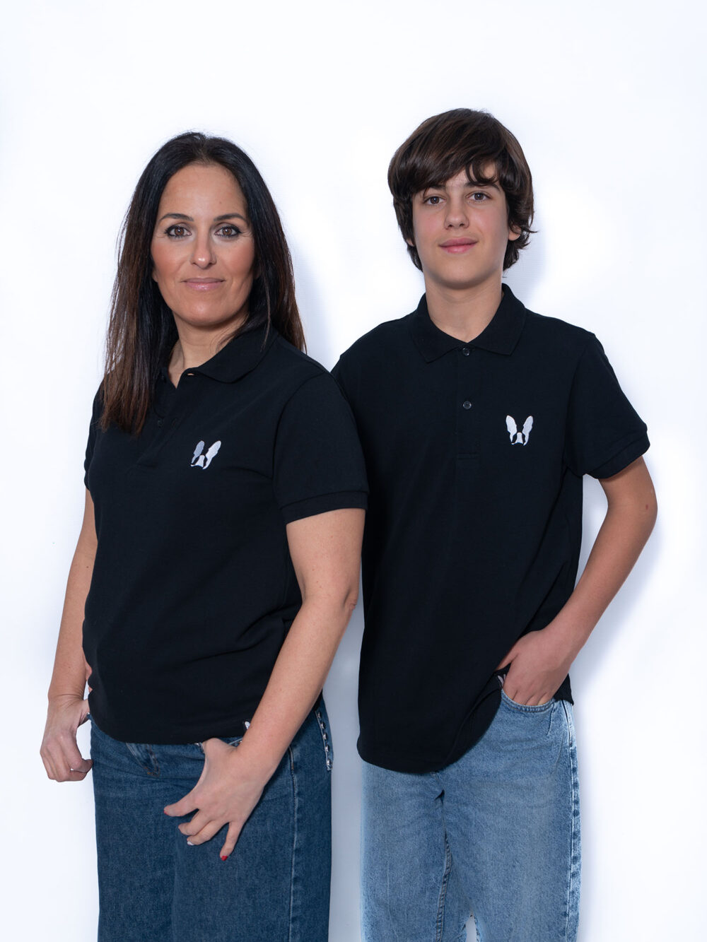 Polo de piqué bordado "Lola Man" black