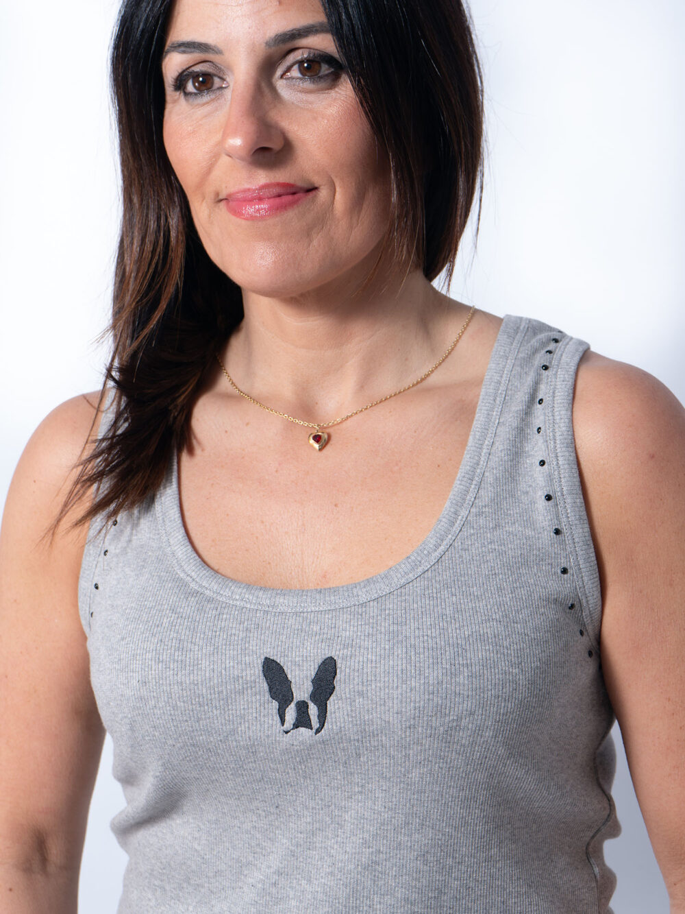Camiseta "LOLA BASIC" grey/black