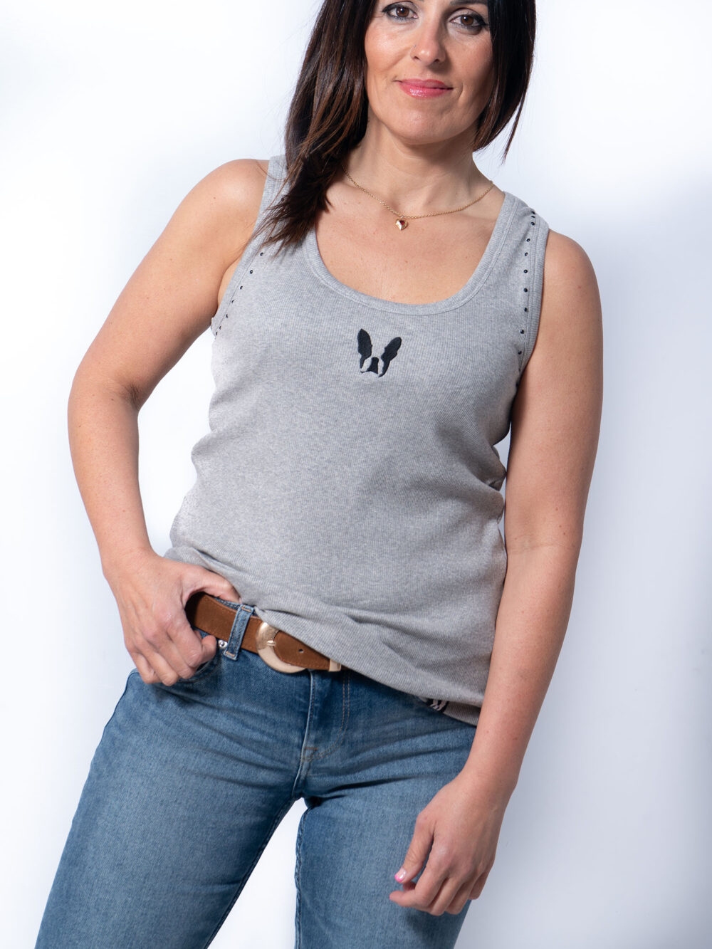 Camiseta "LOLA BASIC" grey/black